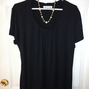 Black Liz Claiborne Top Size XL
